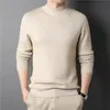 Mens Sweaters MRMT Brand Cashmere Sweater Half Turtleneck Men Knit Pullovers For male Youth Slim Knitwear Man 230811