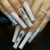 Flerformad klar nagelkonst Rhinestones -kit - Flatback Crystal Gemstone för akrylnaglar, 3D -nagelkonst charms nageltillbehör med pincett och vaxpenna, för nagelhantverk