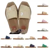 Designer Sandals Woody Designer famosos mulheres mulas lâminas planas tan bêbadas brancas preto rosa renda letra de tecido chinelos sapatos femininos x27