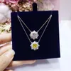 Designer Rovski luxury top jewelry accessories crystal sunflower Necklace women's Chrysanthemum pendant Korean fashion clavicle Chain Charm Jewelry for friends