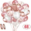 Decoratie 48 stks Nieuwe Lovertjes Aluminium Film Rubber Ballonnen Set Aangepaste Verjaardag Decoratie Bruiloft