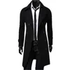 Heren Trench Coats Winter Casual Coat Men Midlengte Brits slanke jas Doublebreasted vaste kleur mannelijk lang 230812