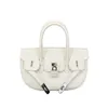 New Simple and Fashionable Litchi Pattern Handheld One Shoulder Crossbody Bag with Western Platinum Bag