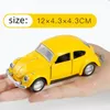 Diecast Model 1 36 Simulation Alloy Car Model Retro Beetle Diecast Metal Classic Mini Alloy Car Toys Cake Decoration For Boys Gift 230811