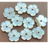 Pendant Necklaces White Mother Of Pearl Shell Flower Art Bead 10pcs D3781