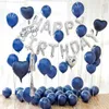 Decoration 10pcs 10inch 12inch luminous blue balloons dark blue balloon birthday wedding decor Valentine's Day blue balloon