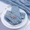 Table Napkin 10pcs Wholesale 46x46cm Pink Gauze Cotton Reusable Wedding Decoration Party Christmas Decor Retro Cloth Napkins