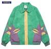 Mens Jackets Streetwear SUPSIZE CASUAL EMBRODERAD GRAFIC Höst Fashion Patchwork Color Zipper Leather Jacket 230811