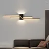 Vägglampa vit/svart vardagsrum ledat TV bakgrund ljus modern sovrum sovrum lampor 100-120 cm nordiska