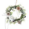 Decorative Flowers Garland Christmas Wreath Beautiful Els Artificial Props Decoration Door Hanging Each Different Sizes