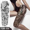 Tatuaggi temporanei Adesivo per tatuaggi impermeabili Big Totem Tiger Lion Wolf Rose Arm Man Woman Leg Body Art Art Tatuajes 230812