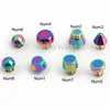 Bag Parts Accessories 10-200PCS Rainbow Colorful Stud Chicago Screws Solid Copper Screw Rivets for Leather Bag Handbags Belt Cap Decoration Accessrise 230811