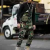 Heren jeans mannen één schouder mode jumpsuit casual camouflage print jumpsuits overalls tracksuit camo camo suring pant1529