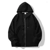 Men's Hoodies Korean Version Of The Casual Sweater Trend Hooded Solid Color Loose All-match Street Fashion Cardigan Long-sleeved Jacket