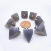 Pendant Necklaces Natural Crystal Pyramid Stonedecoration Gift Stone Jade Yoga Jewelry