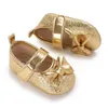 First Walkers Baby Girl PU Shoes Gold Silver Bling Princess Soft Sole Little Bittler 230812