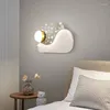 Wall Lamp LED Bedroom Bedside Moon Stars Projection Light For Children's Room Boys Girls Decoration