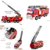 Diecast modelauto's Spray Water Gun Toy Truck Firetruck Juguetes Brandweerman Sam brandweerwagen/motorauto Auto Muziek Licht educatief voor DH6WG