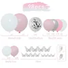 Dekoration 98 Stück Rosa Silber Schmetterling Ballon Girlande Geburtstagsdekoration Kinder Hochzeitsdeko Babyparty Mädchen Ballon