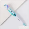 Gift Ball Point Pennor Creative Cartoon Unicorn Light Pen Cute Glowing Student Stationery 0.5mm Writing Tool School Supplies 0070 Drop de Dhnux