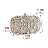 2023 Elegant Velvet Evening Clutch: Luxe Diamond-Errusted Design för banketter Gala Nights High-End Party Essential Black Dack