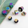 Bag Parts Accessories 10-200PCS Rainbow Colorful Stud Chicago Screws Solid Copper Screw Rivets for Leather Bag Handbags Belt Cap Decoration Accessrise 230811