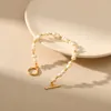 Strand Ccgood 2023 Bracciale di perle d'acqua dolce naturale oro placcato per donne alla moda estiva di gioielli