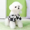 Small Dog Shirt Spring Summer Pet Fashion Plaid Cardigan Puppy Cute Cartoon Clothes Cat Designer Coat Poodle Chihuahua Maltese HKD230812