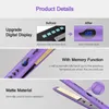 1pc Purple Hair Straightener and Curling Iron with LCD Display, Dual Voltage, and Adjustable Temperature - Perfect Gift for Women and Girls