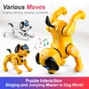 ElectricRC Animals Funny RC Robot Electronic Dog Stunt Voice Command Programmable Touchsense Music Song for Children's Toys Gift 230811