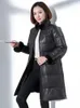 Women's Leather Jacket 90% White Duck Down Winter Collar Coat Female Real Sheepskin Jackets Wom2023