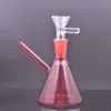 En ucuz cam su bongs sigara içme borusu 14mm dişi eklem üçgen mini beher bong recycler yağ kuleleri dişi yağ tenceresi ile kül yakalayıcı