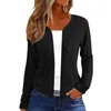 Pulllaes pour femmes Couleur en V V Cardigan Longe à manches longues Tops décontractés Open Front Treen Cardigans Fomen Femme Fémièrement