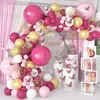 Andere evenementenfeestbenodigdheden vlinder ballon set ballonnen slinger boog verjaardag bruiloft roze baby shower decoratie latex 230812