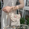 Evening Bags Vintage Embroidery Purse and Handbag Women Luxury Pearl Handle Pink Flowers Clutch Evening Party Bag Small Designer Bags 230811