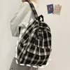 Schooltassen Fashion Plaid Canva's Backpack Student Backpacks Teenage Girl School Tassen Grote capaciteit Waterdichte reiswoszak 230811