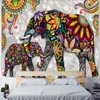 Tapissries 3D väggmålning elefant tapestry vägg hängande bohemisk hippie sovrum bakgrund trasa tryck hem dekor 230812