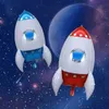 Dekoration Ny 22-tums 4D Science Air Balloon Rocket Children Birthday Decoration