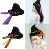 Beretti Pumpkin Bowknot Cappelli da stregone Accessorio per costumi per maghi per i decori delle feste di Halloween