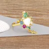 Кластерные кольца Aibef Модные ювелирные украшения открываются для женщин 2023 маленькое подвесное кольцо. Регулируемый годовщина свадьбы подарок
