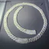 Biżuteria hip -hopowa lodowa 6 mm 9 mm 13 mm 17 mm VVS MOISSANITE PLATED Gold Sier Cuban Link Chain dla mężczyzn