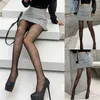 Leg Shaper Women Vintage Letters Printed Tattoo Tights Sexy Transparent See-Through Footed Pantyhose Ultra Thin Sheer Stockings Party Clubw 230811