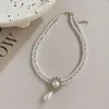 Choker Delicate Pearl Birthday Gift Exquisite Alloy French Style Necklace Fashion Jewelry Girl Women Vintage