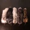 Keychains Bedanyards New Fashion Wolf Fox Tail Fur Keychains unissex pompom pingente caro pendente titular