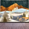 Tapestries Mountain Tapestry Wall Hanging Forest Tree Art Tapestry Sunset Tapestry Nature Landscape Home Decor for Bedroom Living Room Dorm R230812