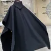 Trench Coats Mends Fashion Men Cloak Hooded Solid Loose 2023 Streetwear Punk Windroproof Chic Hiver Long Cape Poncho Incerun 230812