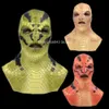 Party Masks Latex Viper Halloween Cosplay Mask Scary Snake Horrible Scary Monster Party Costume Masks Adult Halloween Party Accessories Prop 230811