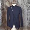 Мужские костюмы Navy Blue Slim Fit Свадебный смокинг-костюм для жениха Business Prom Prom Set Set Set Masse Fashion Jacket с брюками 2023