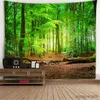 Tapestries Nature Scanery Backdrop Tapestry Forest Sea Beach Waterfall Landscape Wall Hanging Diy Home Decorative Doorway Curtain Anpassa R230812