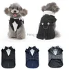 Kersthondkostuum hond Halloween Apparel Dog bruiloft outfit kleding bruiloft shirt kleding formeel smoking voor teddy bulldog hkd230812